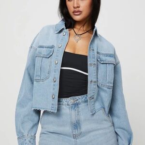 Mid waist princess Polly denim jacket